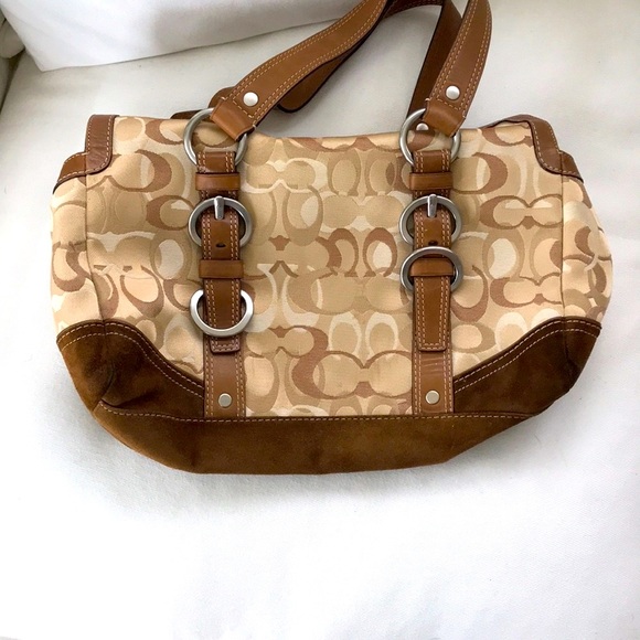 EUC Coach signature brown handbag - Picture 5 of 13